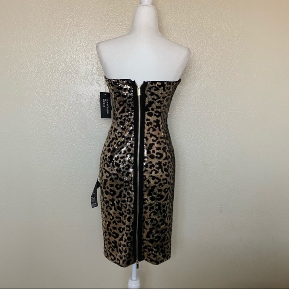 Guess by Marciano Gold/Black Leopard Lust Dress S - Picture 7 of 12